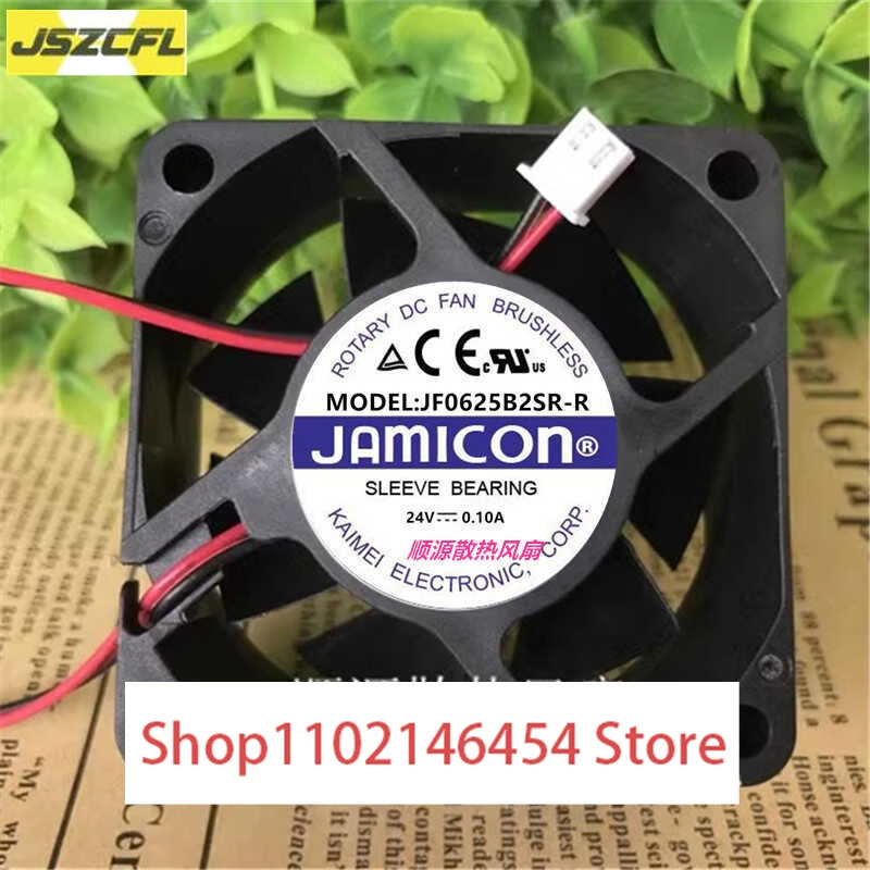 Jcon JF0625B2SR-R DC 24V 0.14A 6025 2선식 냉각팬1PC