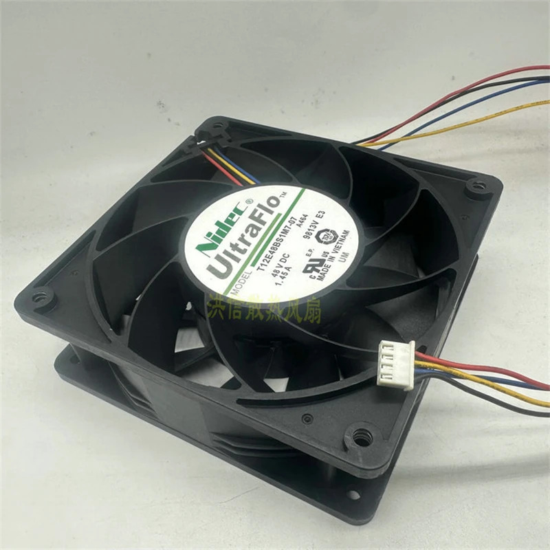 Nidec T12E48BS1M7-07 DC 48V 1.45A mm 4선 냉각팬1개