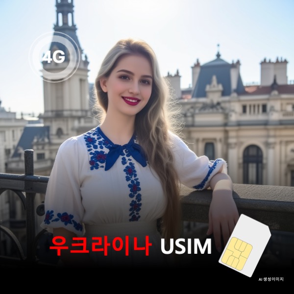 [유심칩] 우크라이나 유심 USIM 데이터 전용 매일 무제한 이심통 - 상품 이미지