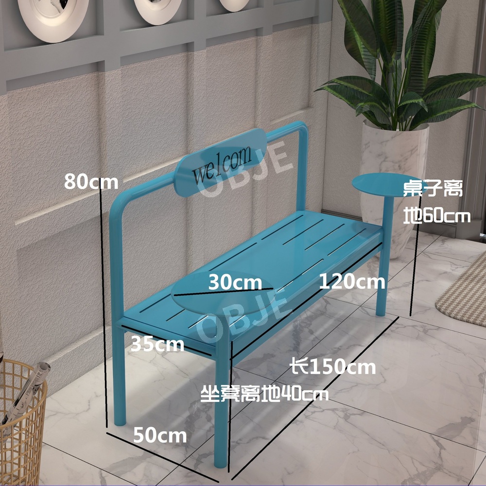 벤치 철제 120cm 야외 카페 헬스장 레저 의자 벤치 이미지 7