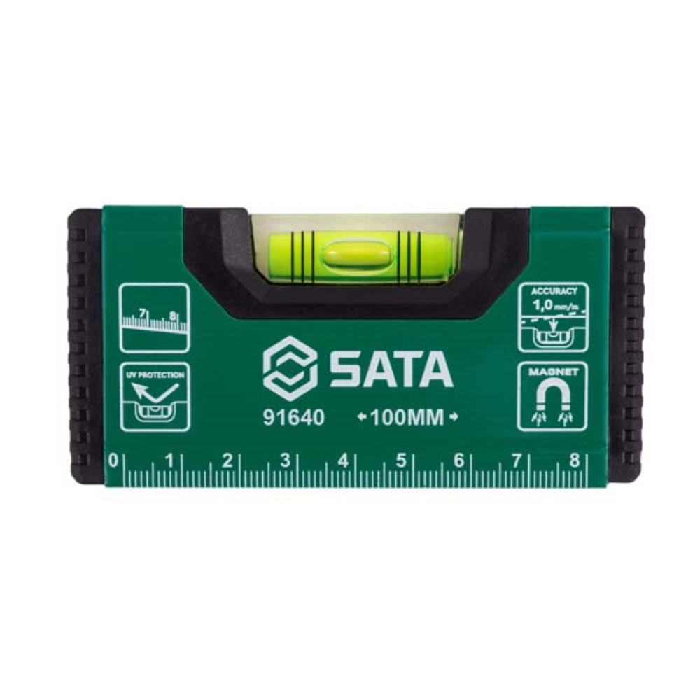 사타 SATA 고강도 자석 수평자 100mm 91640 수직 경사 수평계 이미지 7