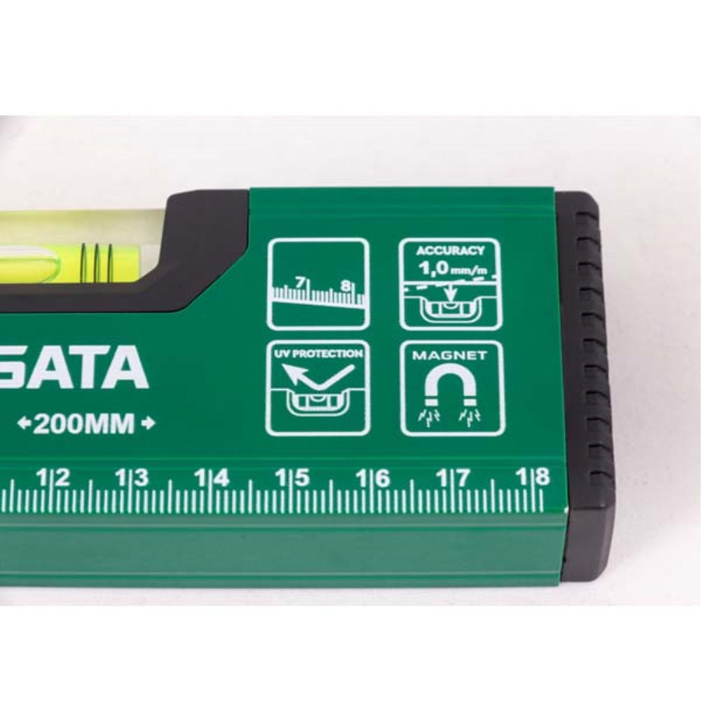 사타 SATA 고강도 자석 수평자 200mm 91641 수직 경사 수평계 - 상세 이미지 5