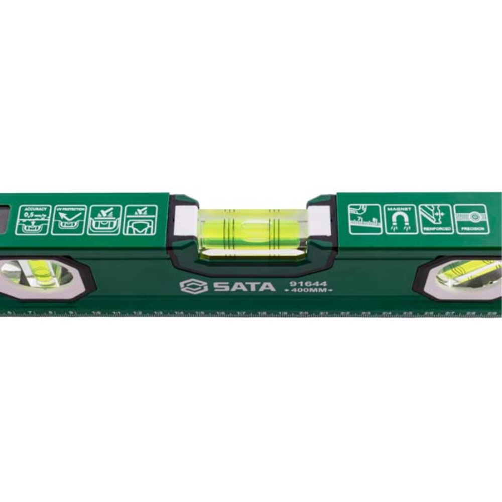 사타 SATA 광폭 고강도 자석 수평자 400mm 91644 수직 경사 수평계 - 상세 이미지 3