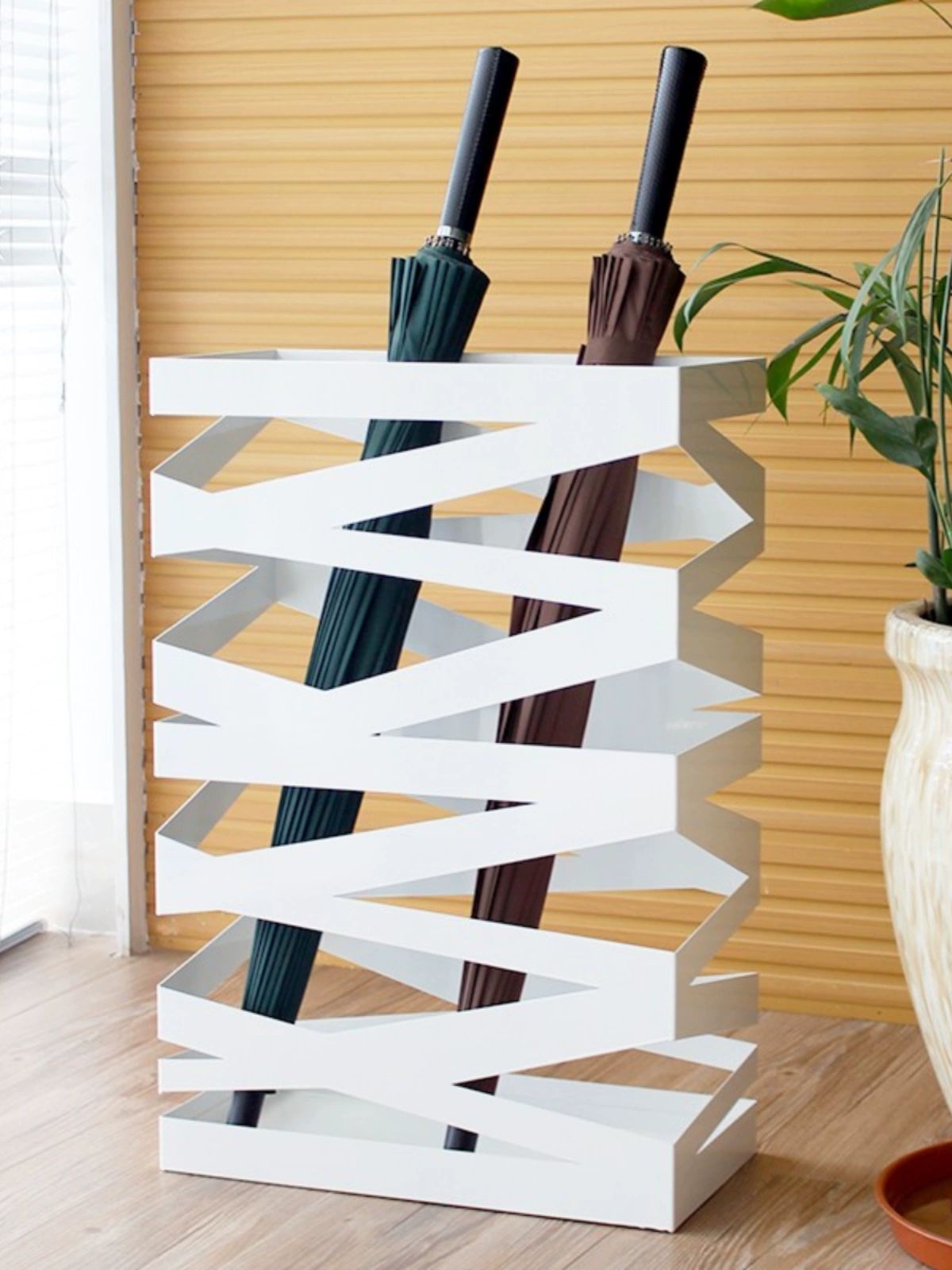 모던 우산꽂이 인테리어 철제 우산 카페 현관 매장 미디엄 화이트 (20x40x60) - 상세 이미지 5