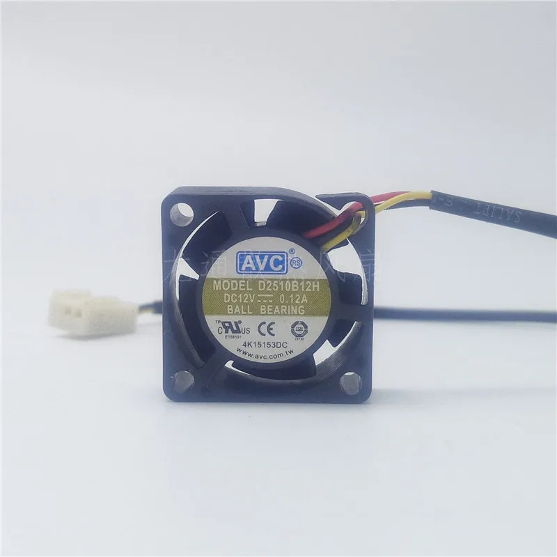 D2510B12H DC 12V 0.12A 25x25x10mm 3선 냉각팬