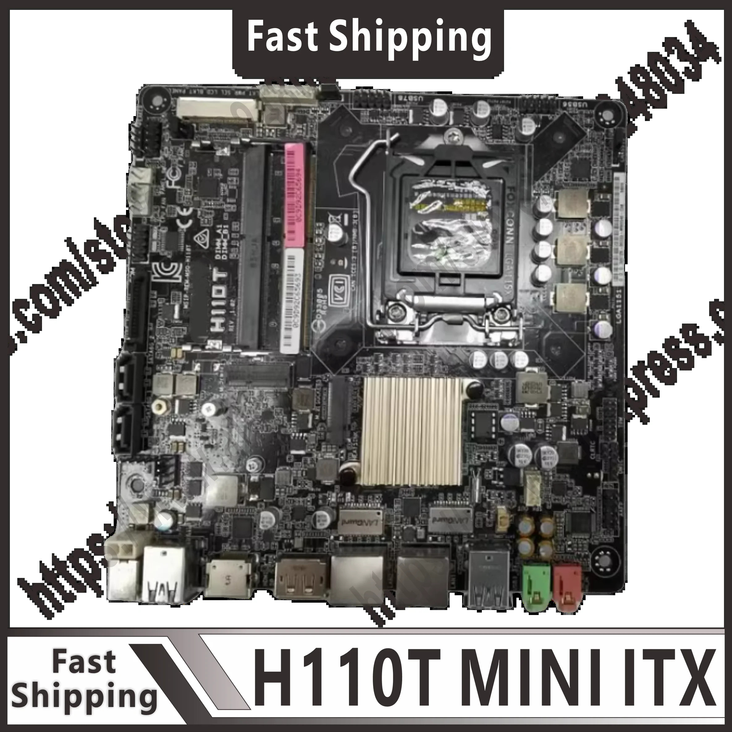 LGA 1151 마더보드 H110T MINI ITX H110 DDR4 32G SATA III PCI-E 3.0 X16은 Core i3 CPU 리퍼를 지원
