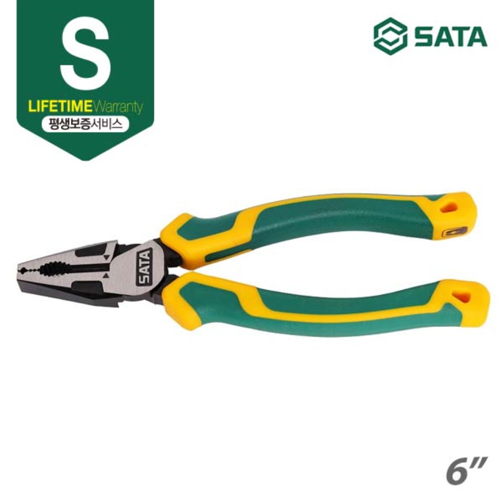 사타 SATA 프리미엄 펜치 150mm(6인치) ST70321D 크롬 바나듐 강철 뺀찌 - 상세 이미지 2