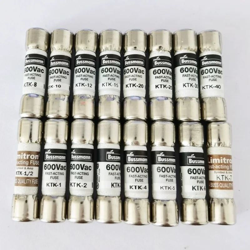 10개 KTK-1/2 KTK-1 KTK-2 KTK-3 KTK-4 KTK-5 KTK-6 KTK-7 600VAC BUSSMANN Eaton 퓨즈