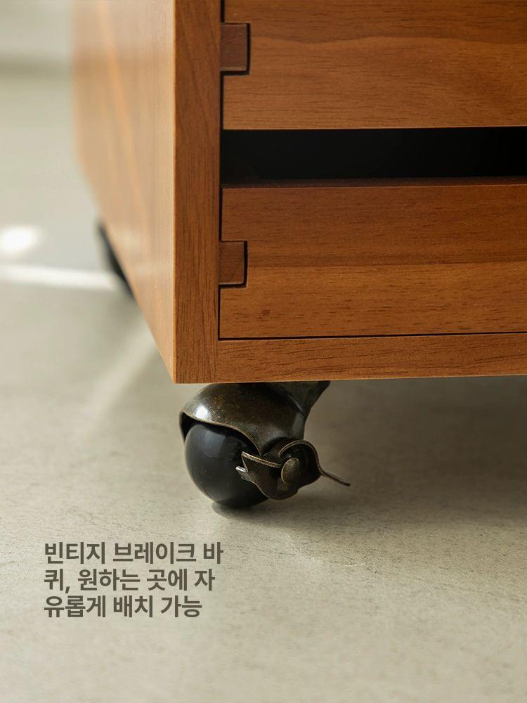 지류함 원목 서랍장 서류 사무실 보관함 수납장 우드 서재 같이 미술 슬림 다용도 캐비닛 - 상세 이미지 4