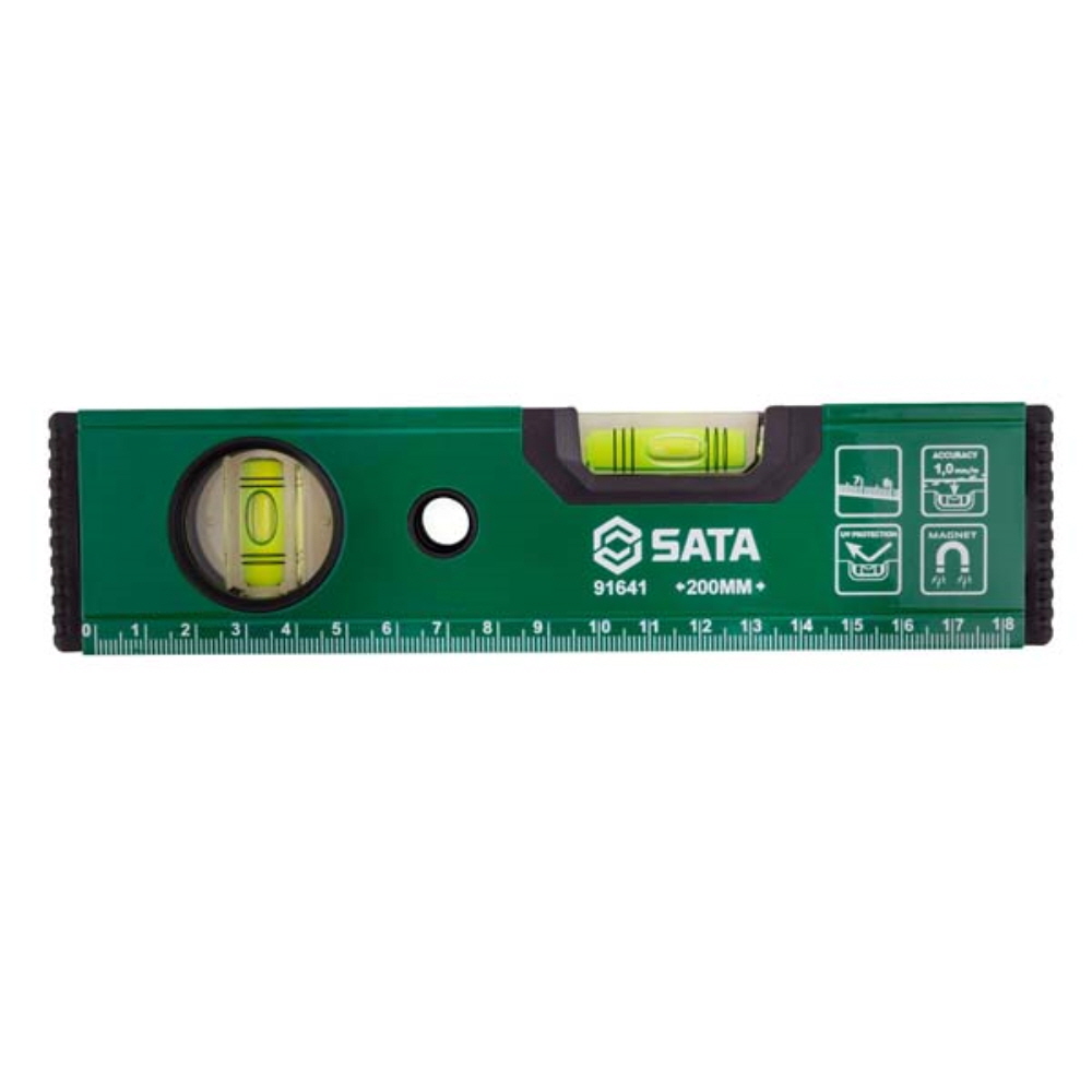 사타 SATA 고강도 자석 수평자 200mm 91641 수직 경사 수평계 이미지 7