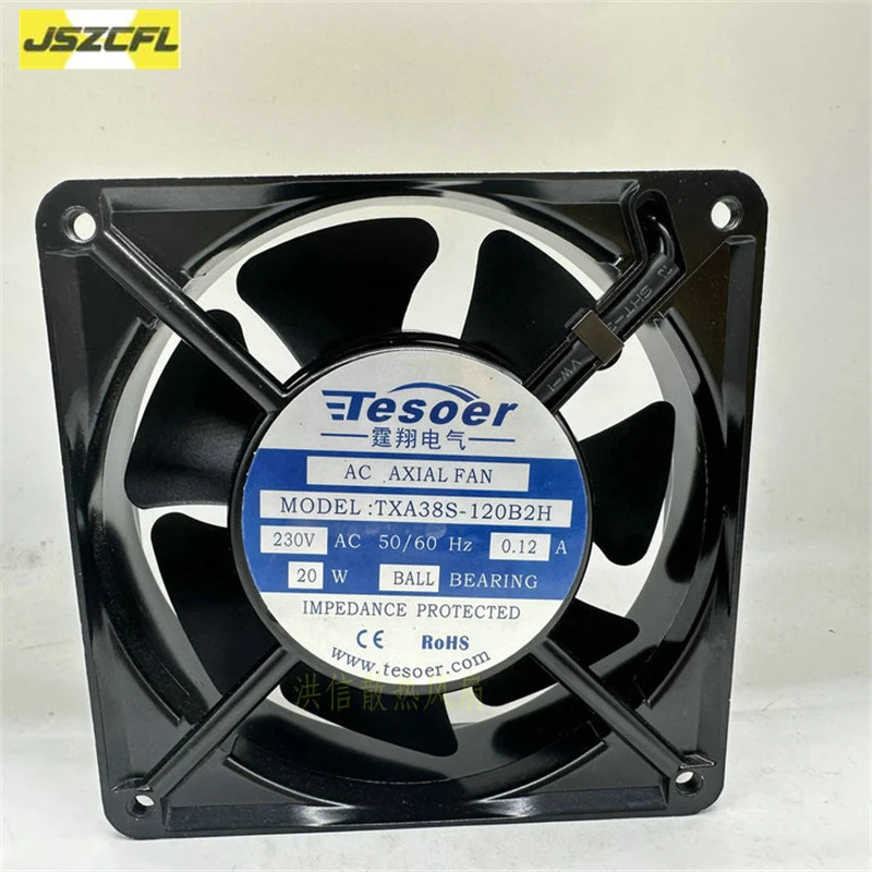 TESOER TXA38S-120B2H AC 230V 0.12A mm 2선식 냉각팬1개