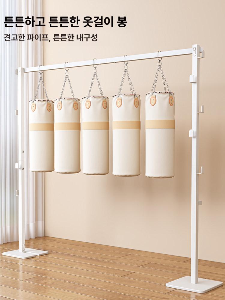 접이식 실내용 빨래건조대 베란다 옷봉 형옷걸이 공간활용 확장형 무타공 이불 수건 - 상세 이미지 5