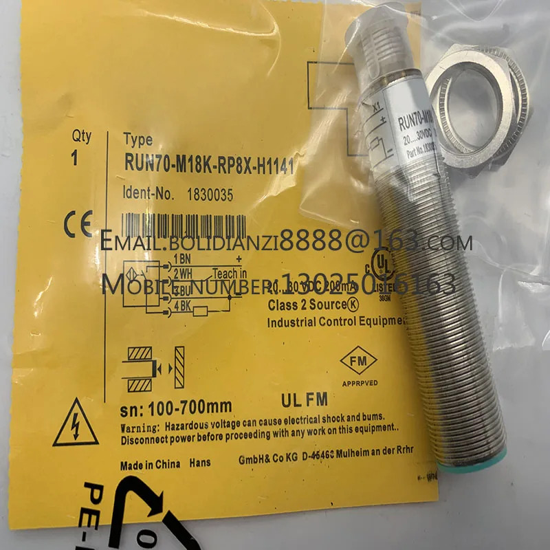 RU600U-M30E-LIU2PN8X2T-H1151 오리지널 초음파 센서