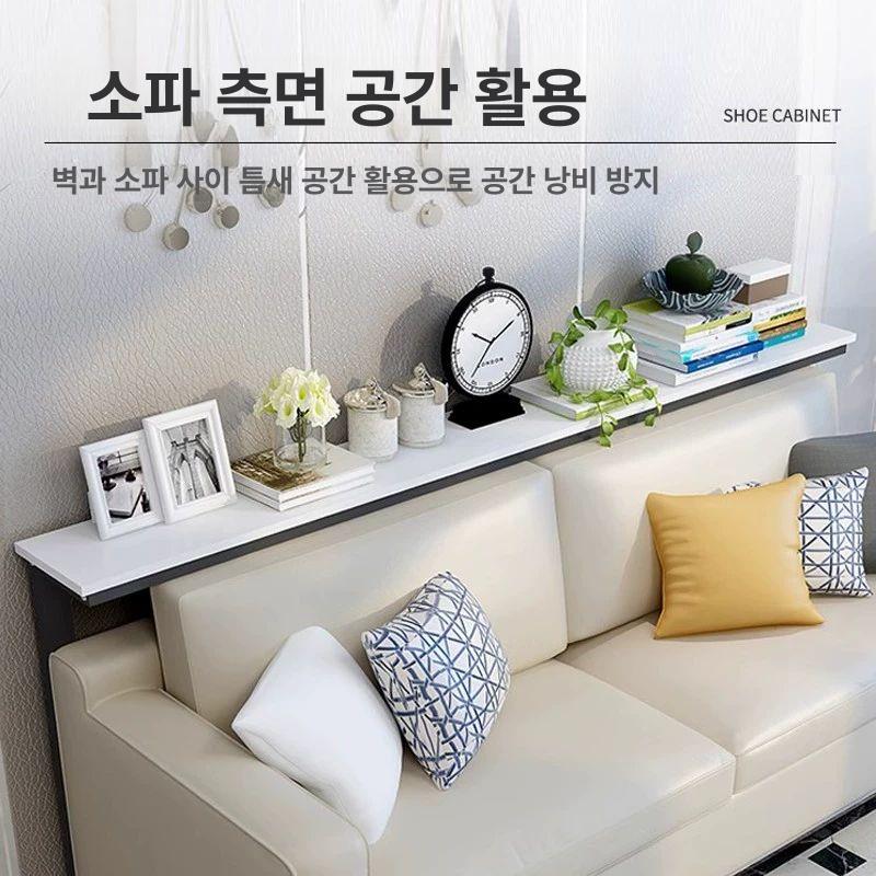 소파뒤 수납장 쇼파 사이드 틈새 폭좁은 테이블 좁고긴 슬림 선반 사이드테이블 - 상세 이미지 2