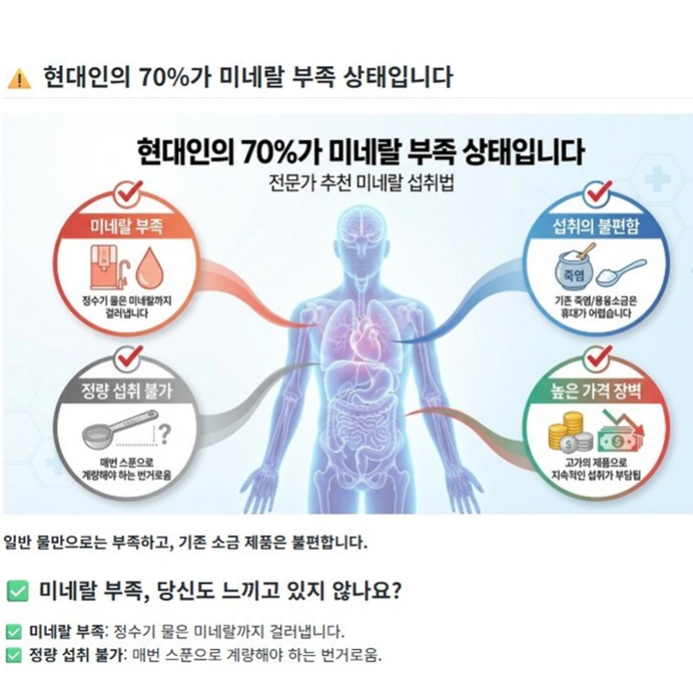 국내산 비타솔트로 용융 미네랄 소금 3g 20포 2세트 - 상세 이미지 5