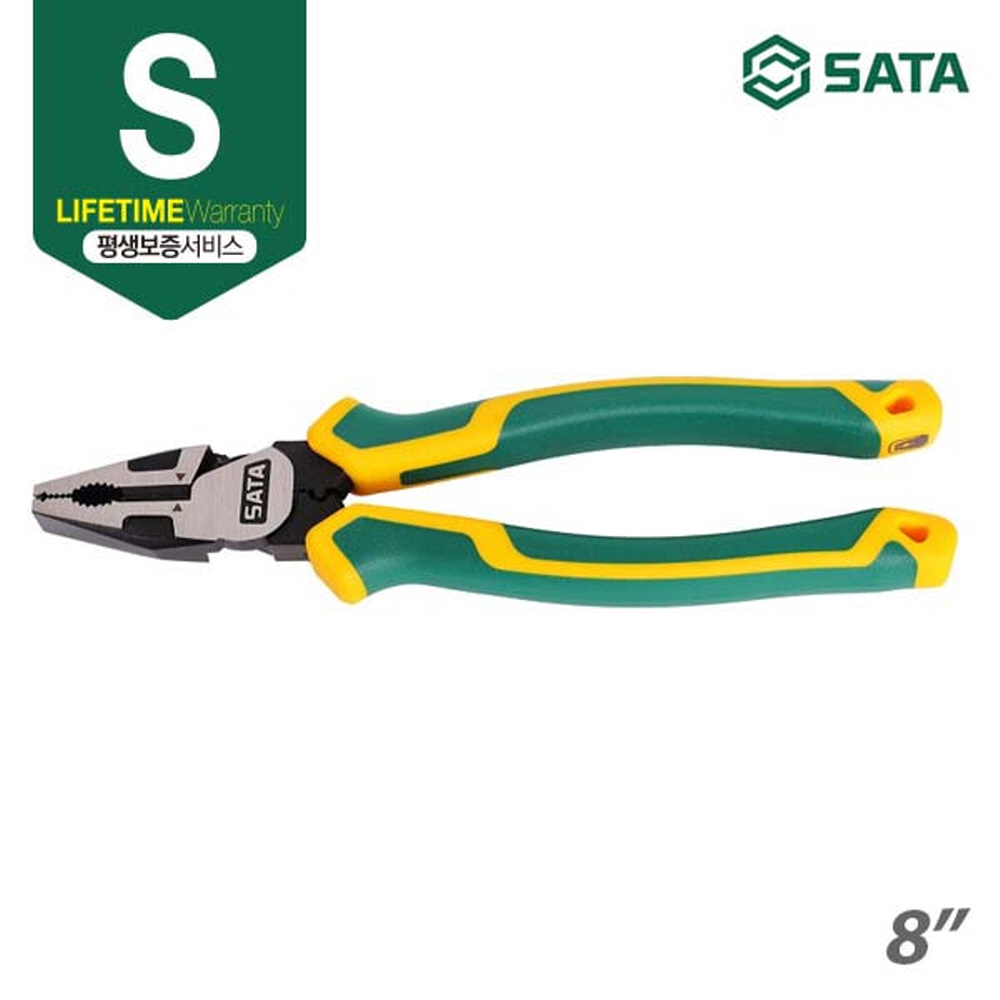 사타 SATA 프리미엄 펜치 200mm(8인치) ST70323D 크롬 바나듐 강철 뺀찌 - 상세 이미지 2