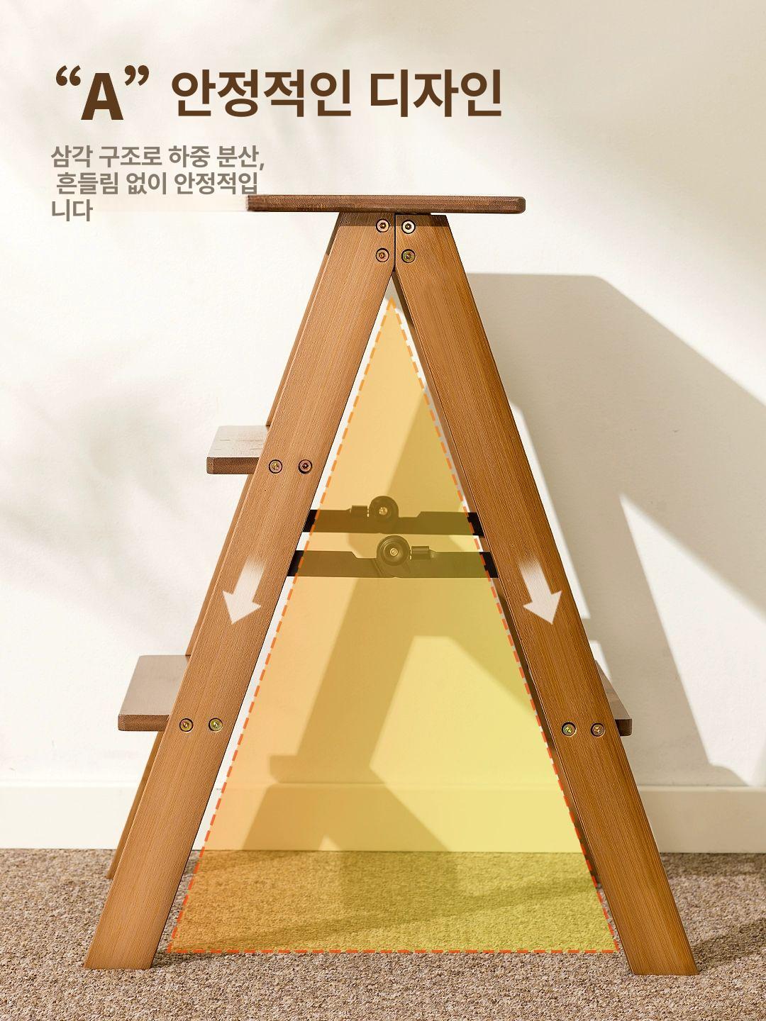 안전 낮은 사다리 작업발판 소형 가벼운 가정용 도배 미니 발판 안전작업 계단식 - 상세 이미지 5