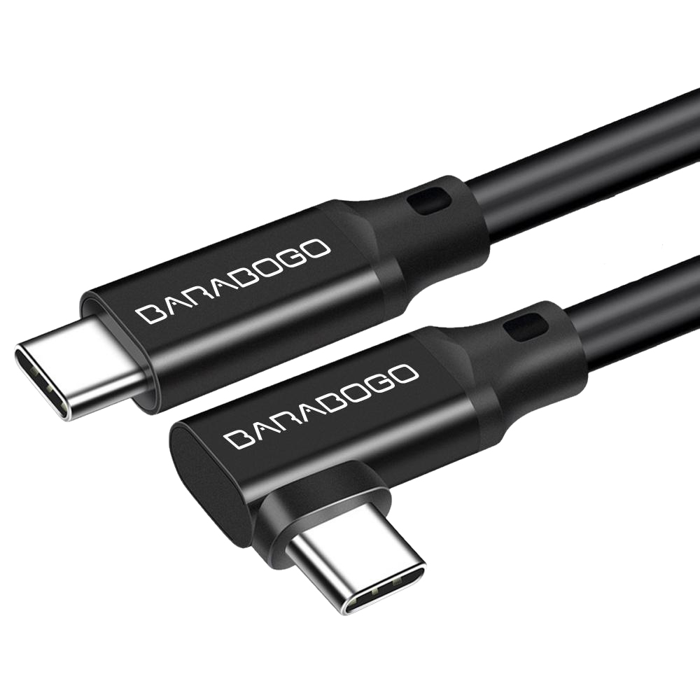 바라보고 USB3.2 Gen2 C to C타입 ㄱ자형 고속충전케이블 블랙, 1개, 3m - 상세 이미지 3
