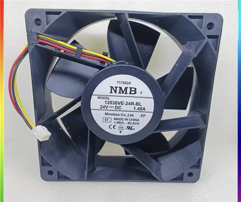 NMB 12038VE-24R-BL DC 24V 1.48A mm 서버 냉각팬 3선 감지 포함