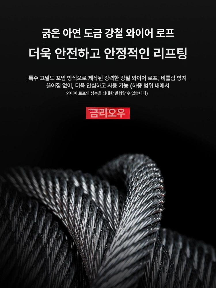 무선 미니 윈치 우인치 가정용 이동식 산업용 체인 기계톱 호이스트 리모콘 도르래 전동 - 상세 이미지 4