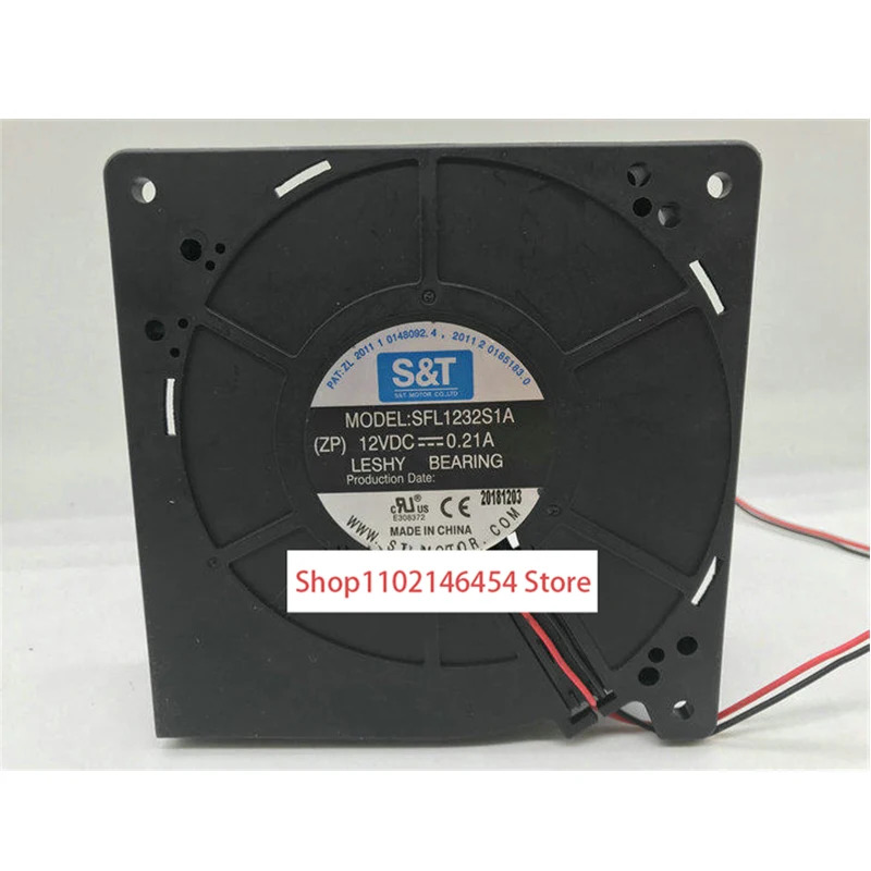 ST SFL1232S1A DC 12V 0.21A 120x120x32mm 2선식 냉각팬1개