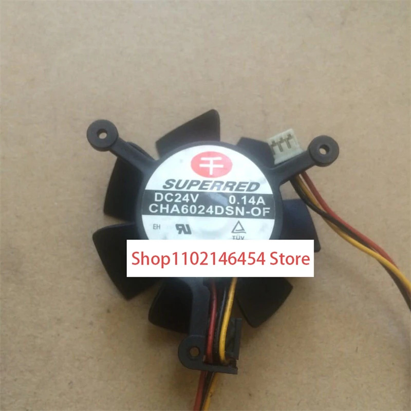 Superred CHA6024DSN-F-RD DC 24V 0.14A 60x60x24mm 4선 냉각팬1개