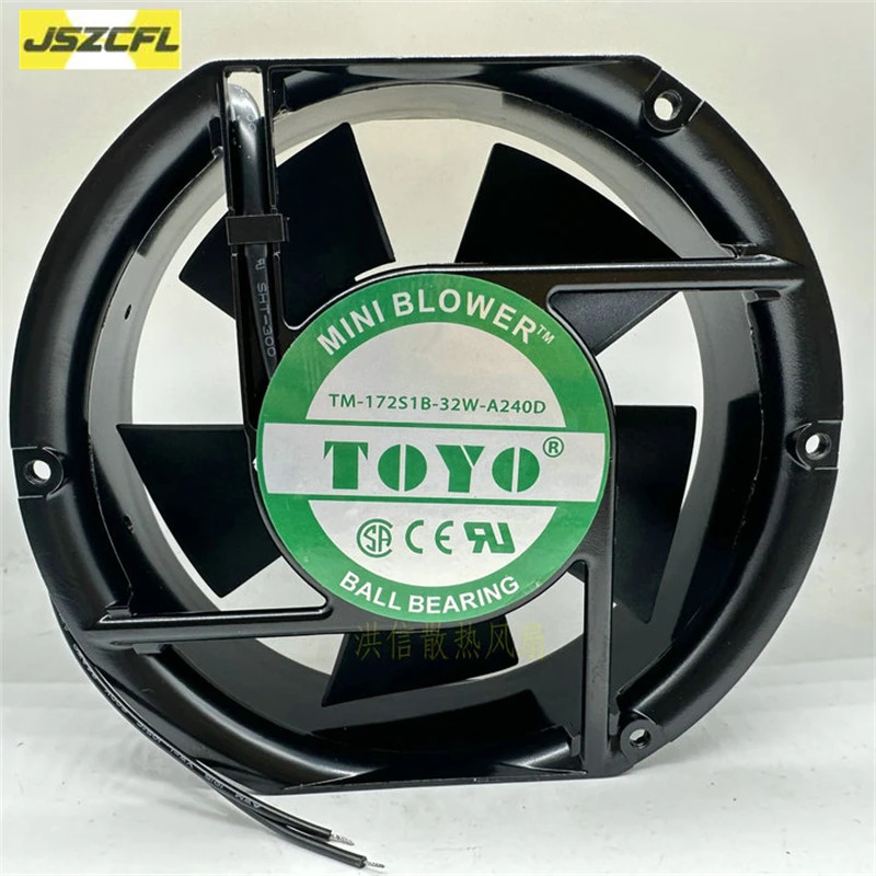 TOYO TM-172S1B-32W-A240D AC 220/240W 220V 172x172x51mm 2선식 냉각팬1개