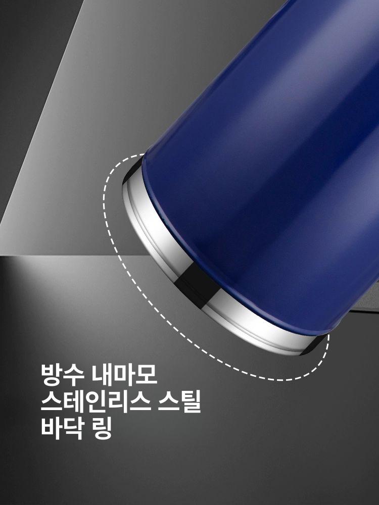대형 휴지통 대용량 넉넉한 인테리어 깔끔한 모던 캡슐디자인 철제 쓰레기통 업소용 사무실용 [25] 블랙-스틸 링 - 상세 이미지 5