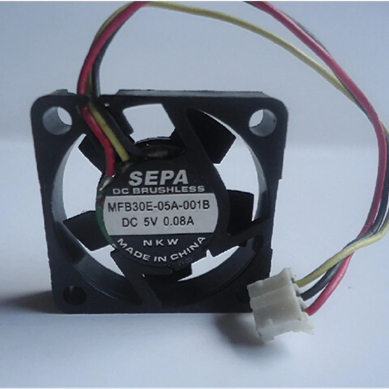 SEPA MFB30E-05A-001B 5V 0.08A 3007 30x30x7mm 3선 냉각팬