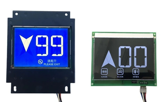 부품은 Xizi Otis/Hang Sio 엘리베이터 카 6.4 인치 LCD 패널 LMBS640-V1.1 검정색 파란색 화면