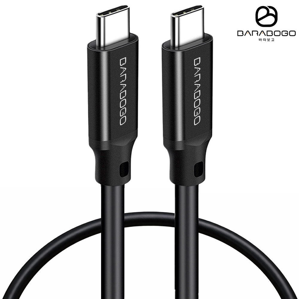바라보고 USB3.2 Gen2 C to C타입 20Gbps 고속충전케이블 블랙, 1개, 1m - 상품 이미지