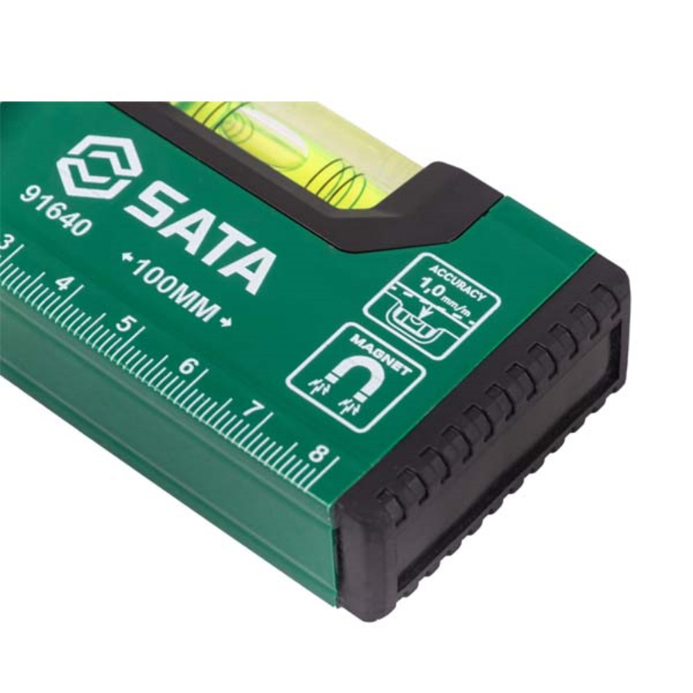 사타 SATA 고강도 자석 수평자 100mm 91640 수직 경사 수평계 이미지 6