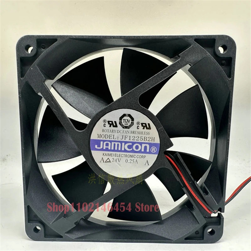 Jcon JF1225B2H DC 24V 0.25A 120x120x25mm 2선 냉각팬1개
