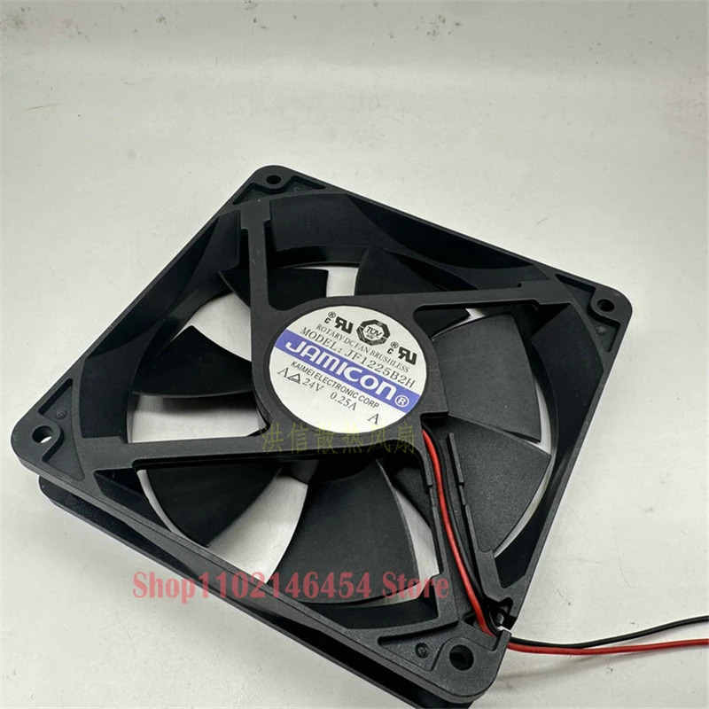 Jcon JF1225B2H DC 24V 0.25A 120x120x25mm 2선 냉각팬1개