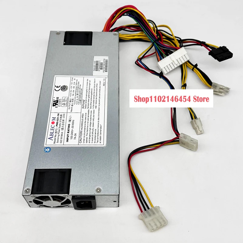 ABLECOM1U PWS-521-1H 520W 1U 100-240V 50-60Hz 7-3A 서버 전원공급장치 데스크탑