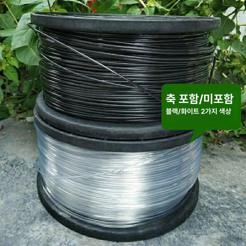 포도유인선 강선 유인끈 농업용 하우스용 고강도 플라스틱 코팅 와이어 두께2 2mm 포함 1.5mm 3.5kg 1250m - 상품 이미지