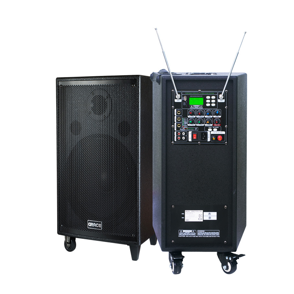 카날스 그레이스 EG-380 블루투스 스피커 충전식 무선 앰프 시스템 2채널 마이크 세트 - 상세 이미지 2