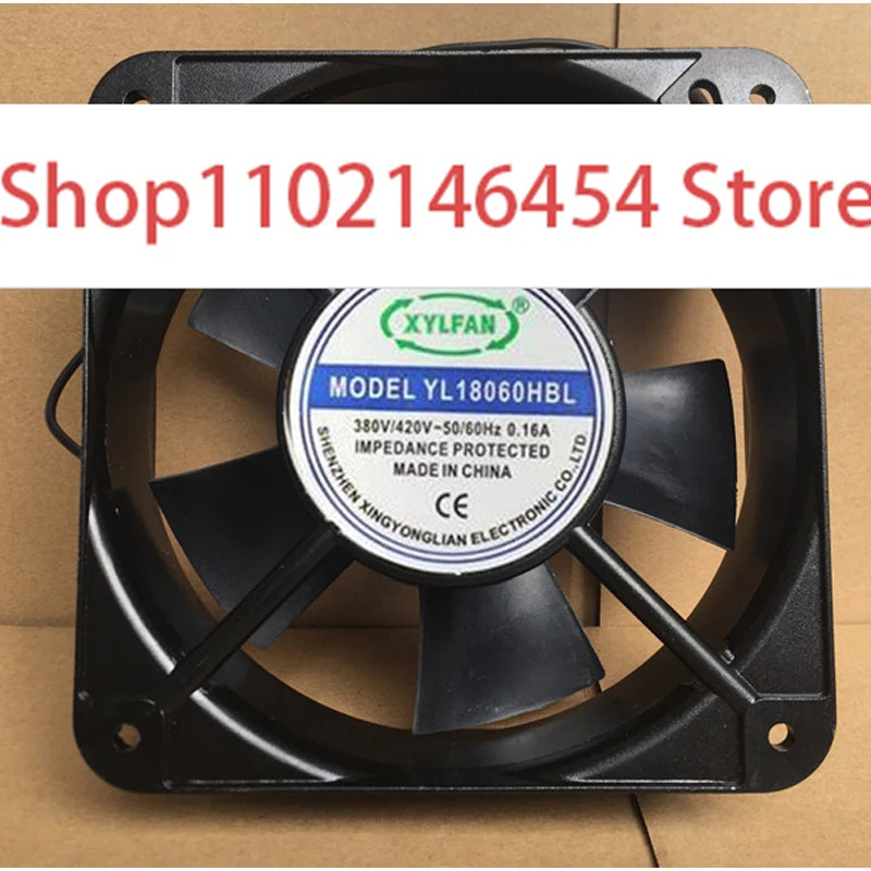 XYLFAN YL18060HBL AC 220V 0.30A 180x180x60mm 2선식 냉각팬1개