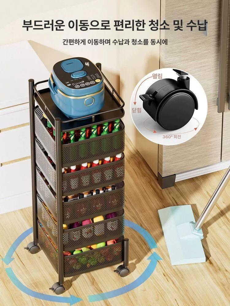 스텐바구니 바구니 트롤리 스텐 미니행거 올스텐 세탁 바구니 정리 선반 - 상세 이미지 3