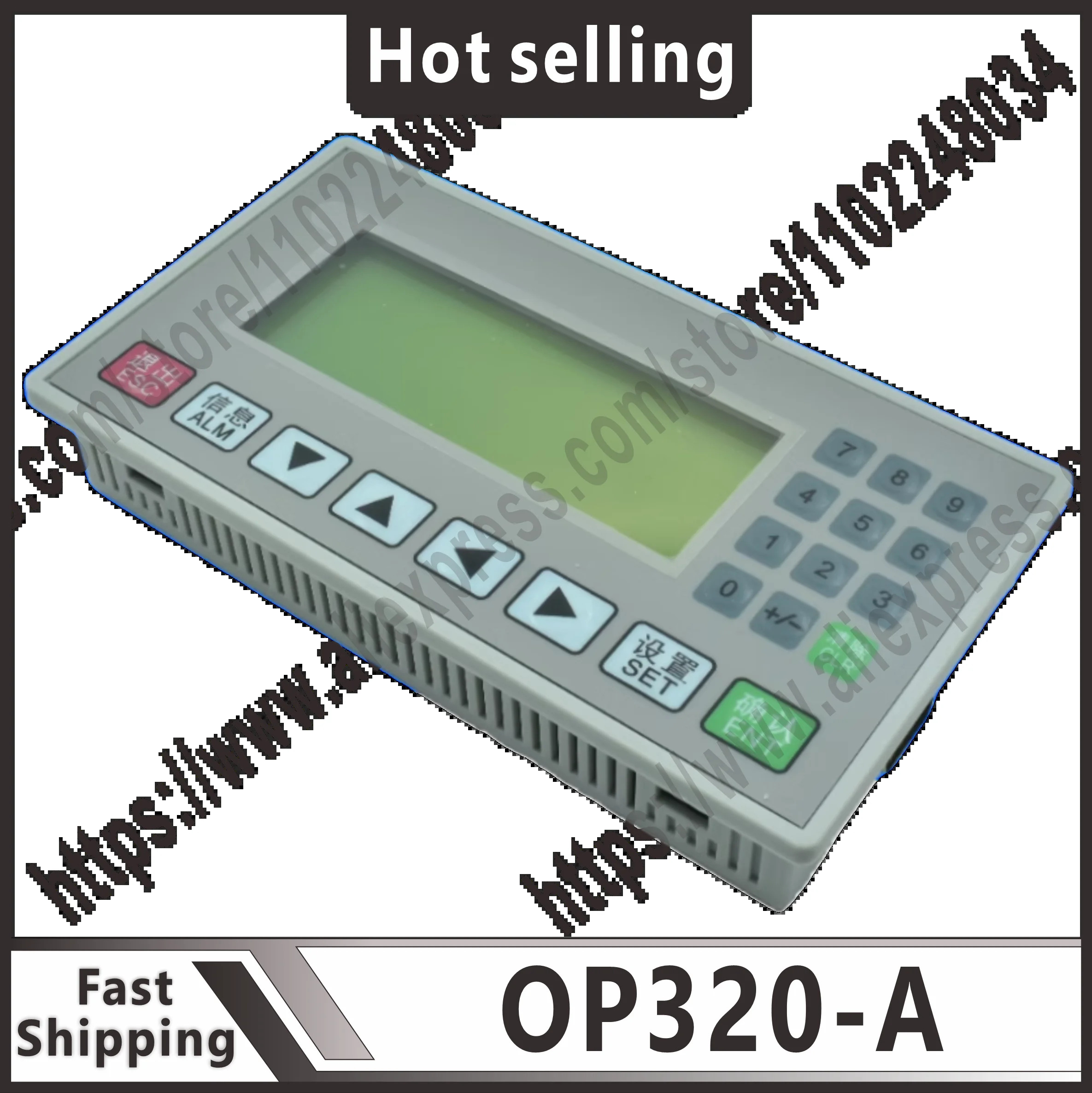 텍스트 디스플레이 3.7인치 192 x 64픽셀 OP320-A V8.0 OP320-A-s RTC MD204L RS232 422 485 DB9 통신 다운로드 케이블 포함
