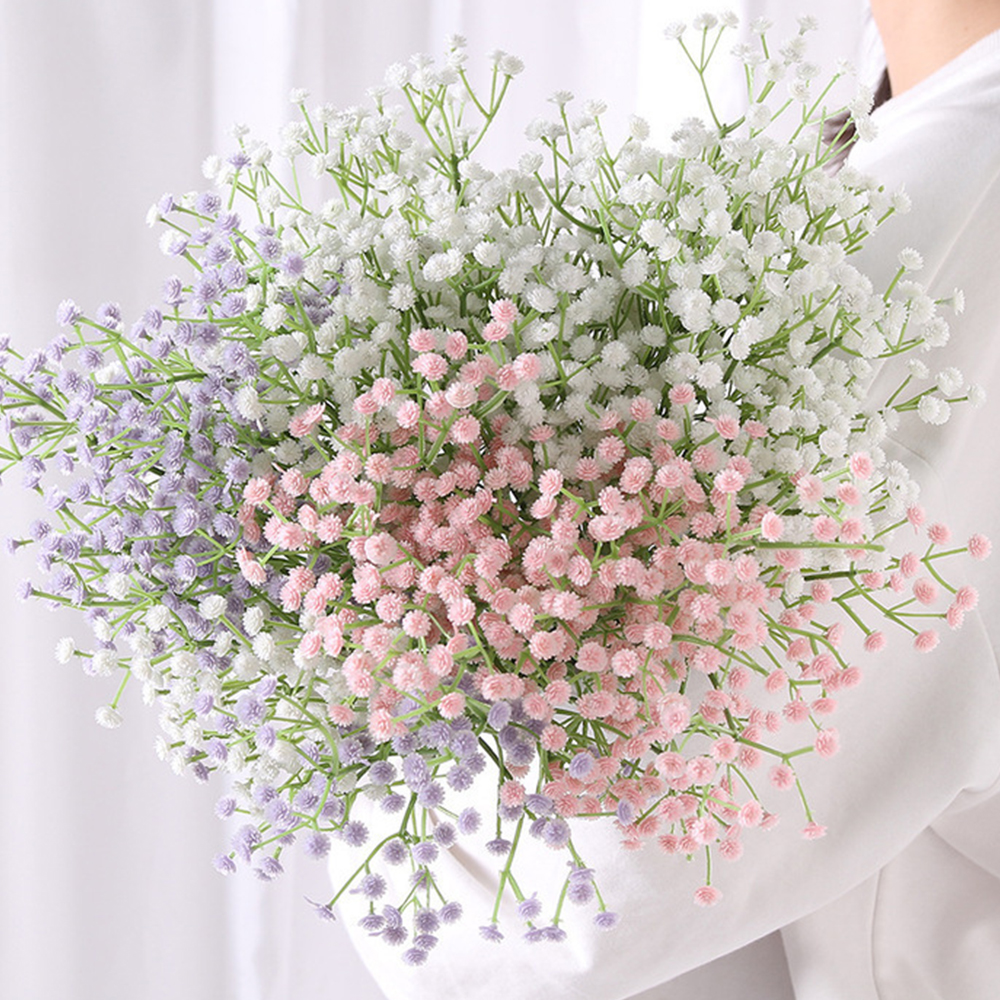 LIIF8004 안개꽃 조화 장식 실크플라워 입학식 졸업식 꽃다발 - 상품 이미지