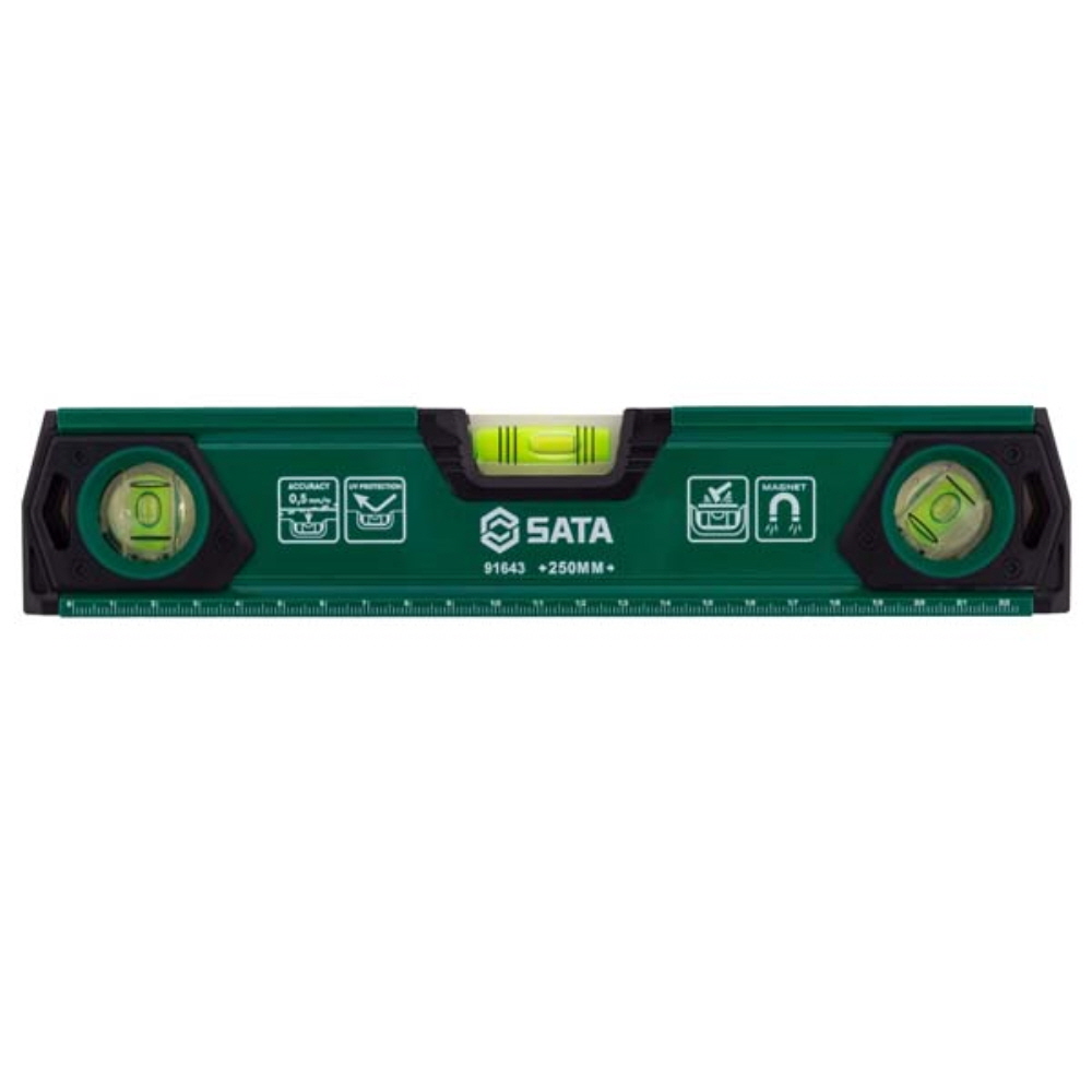 사타 SATA 고강도 자석 수평자 250mm 91643 수직 경사 수평계 이미지 7