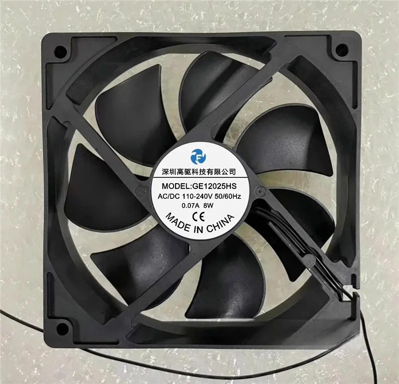 GE12025HS AC 110-240V 0.07A 120x120x25mm 2선 냉각팬