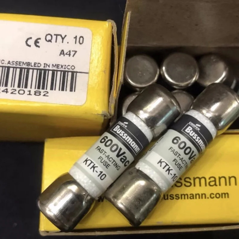 10개 KTK-1/2 KTK-1 KTK-2 KTK-3 KTK-4 KTK-5 KTK-6 KTK-7 600VAC BUSSMANN Eaton 퓨즈