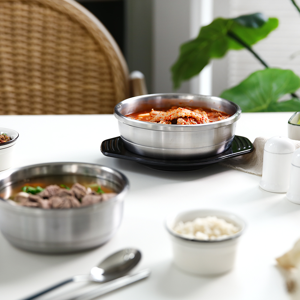 국산 인덕션 스텐 뚝배기 국밥 인덕션용 설렁탕 삼중 갈비탕 그릇 12cm - 상세 이미지 3