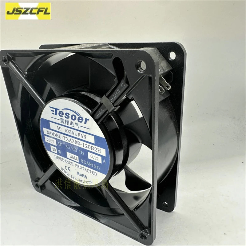 TESOER TXA38S-120B2H AC 230V 0.12A mm 2선식 냉각팬1개