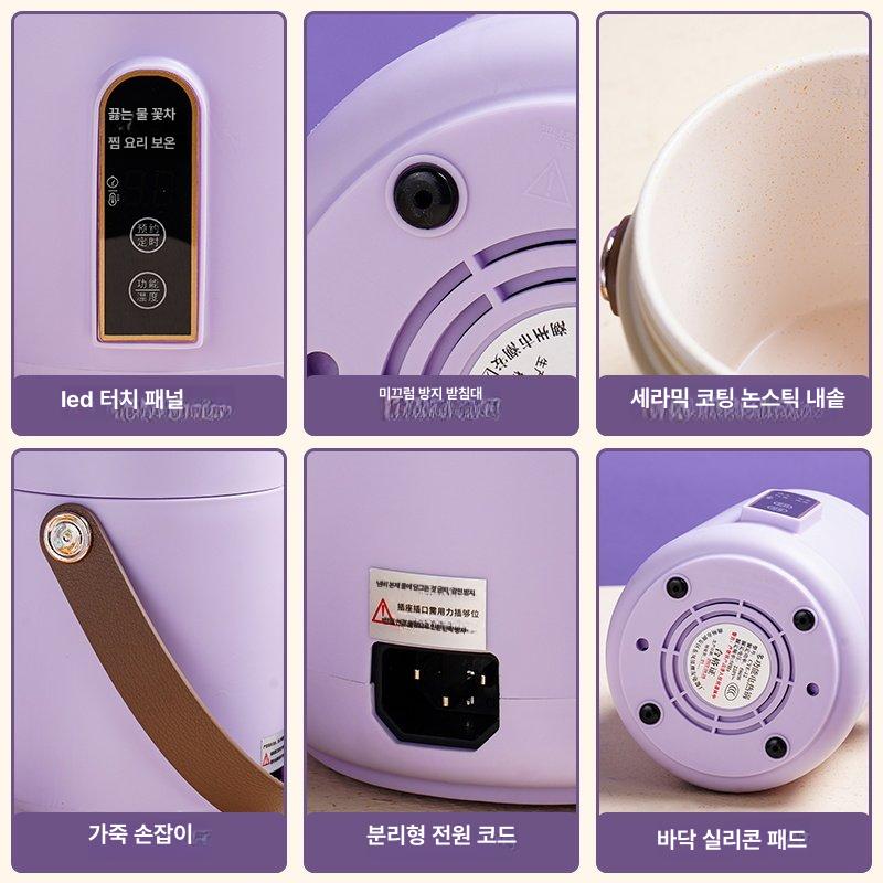 다기능 미니 찜솥 터치 전기밥솥 전기냄비 보온 찜기 휴대용 보온 도시락 캠핑용 밥솥 - 상세 이미지 5
