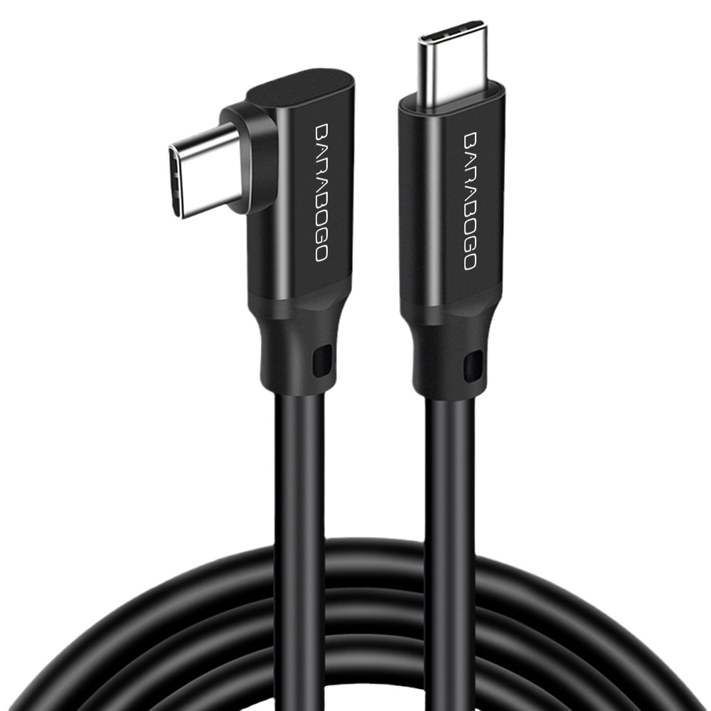 바라보고 USB3.2 Gen2 C to C타입 ㄱ자형 고속충전케이블 블랙, 1개, 3m - 상세 이미지 2