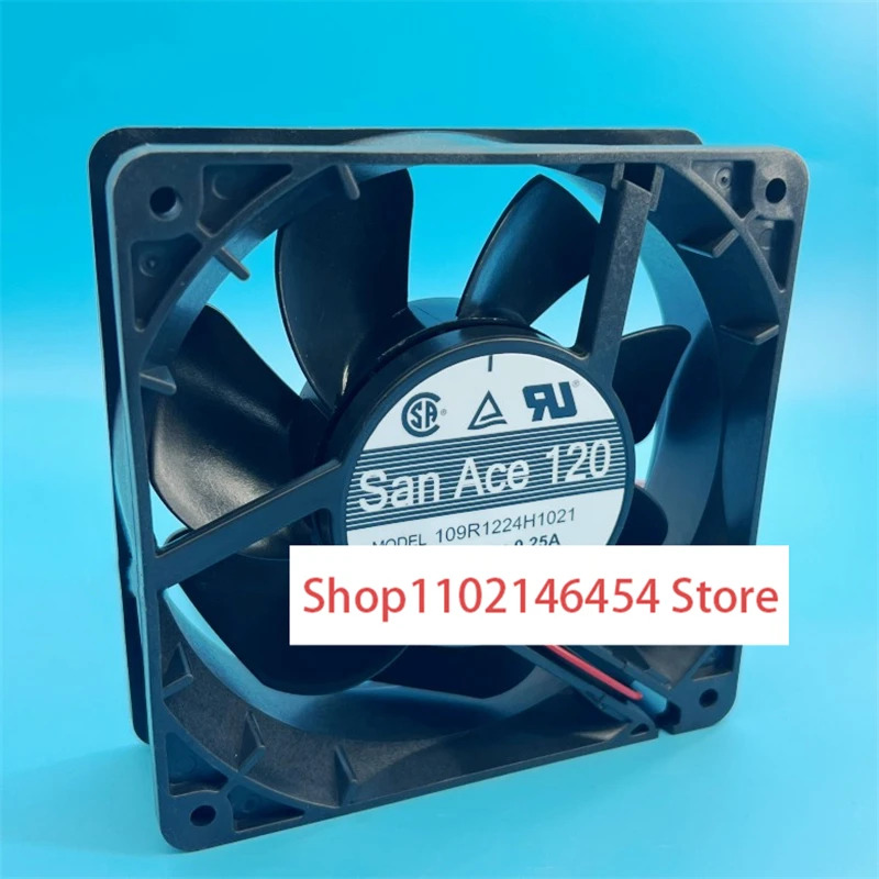산요 109R1224H1021 DC 24V 0.25A 12038 mm 2선식 냉각팬1개