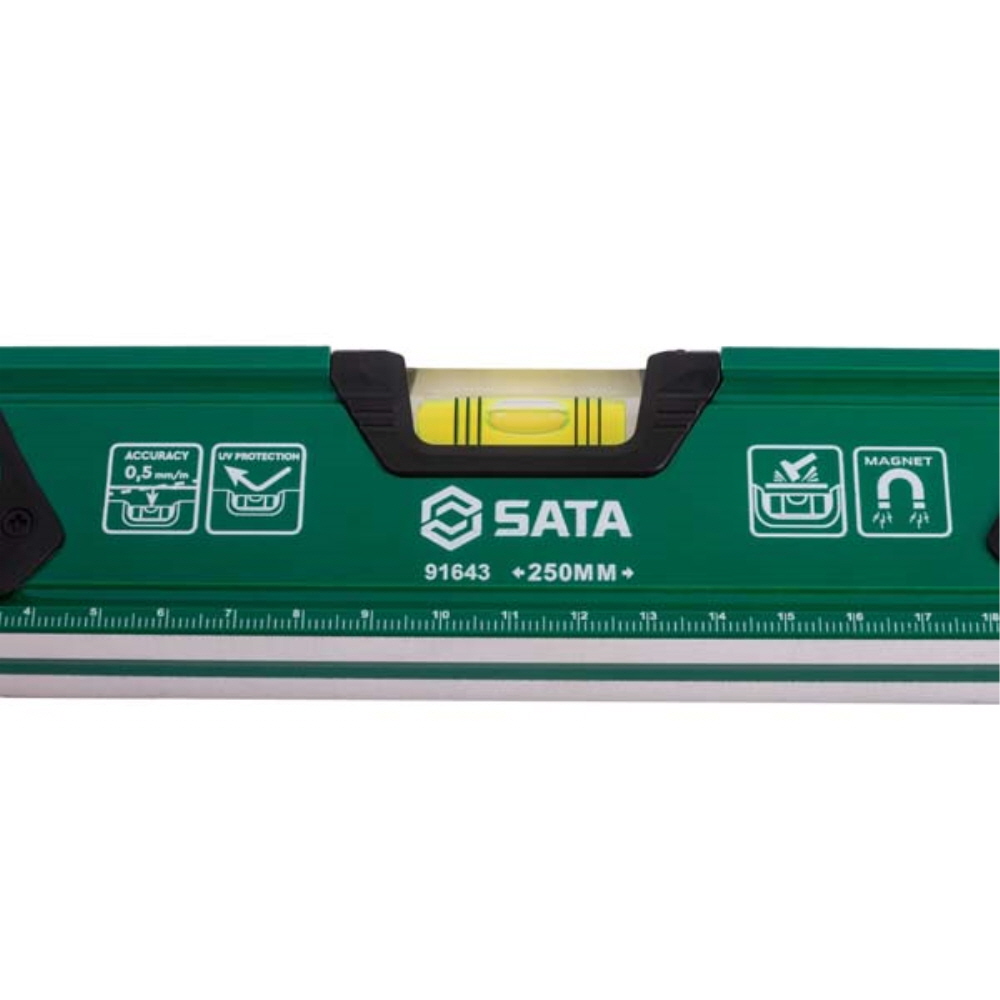 사타 SATA 고강도 자석 수평자 250mm 91643 수직 경사 수평계 이미지 6